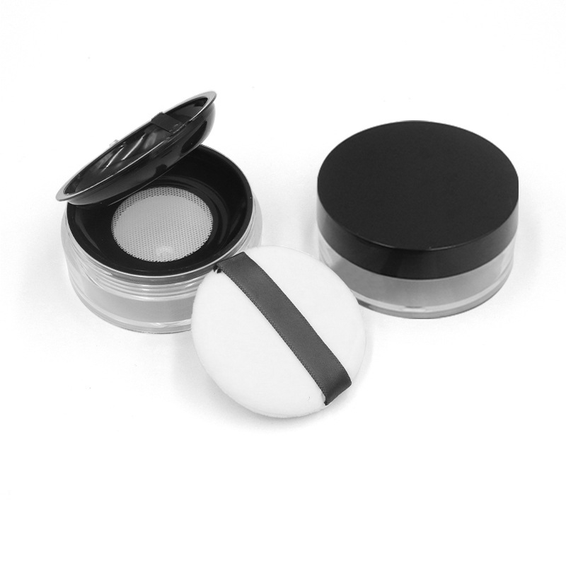 0g 15g 20g Portable Plastic Powder Box Handheld Empty Loose Powder Pot with Sieve Cosmetic Travel Makeup Jar Sifter Container
