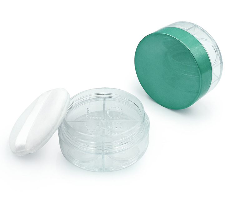 15g Transparent Plastic Powder Box Mesh Sieve Powder Empty Box Cosmetics Packaging Loose Powder Jar