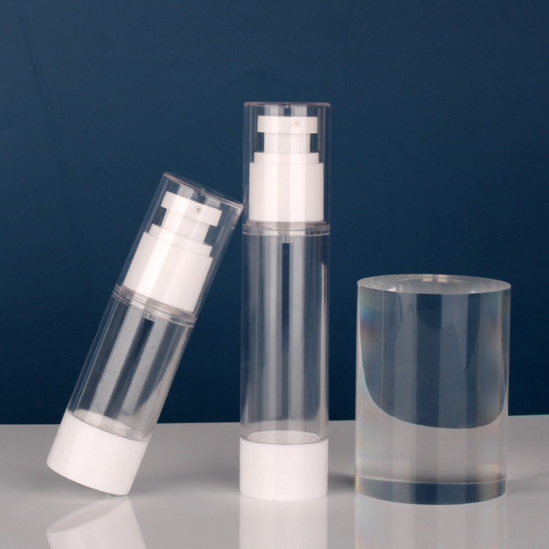 20ml 30ml 50ml Lotion Pump Cosmetic Spray Foam Emulsion Dispenser Transparent Plastic AS Vacuum Airless Bottle with AS Cap