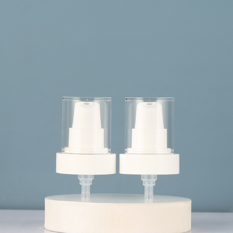 24/410 White Double Wall White Cream Dispenser Cosmetic Foundation Treatment Pump