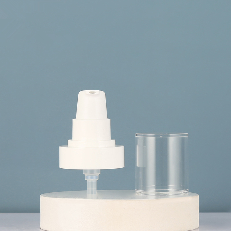 24/410 White Double Wall White Cream Dispenser Cosmetic Foundation Treatment Pump