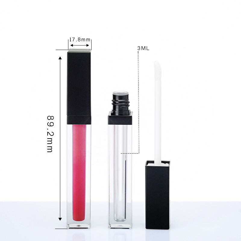 3ml Lip Gloss Tube Customized Square Spray Gradient Multi-color Empty Tube Makeup Packaging