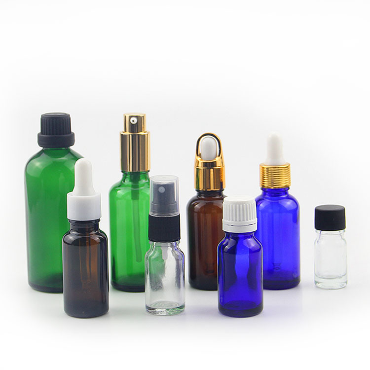 5-100ml Essential Oil Bottle with A Variety of Cover Customized Colors Glass Bottles