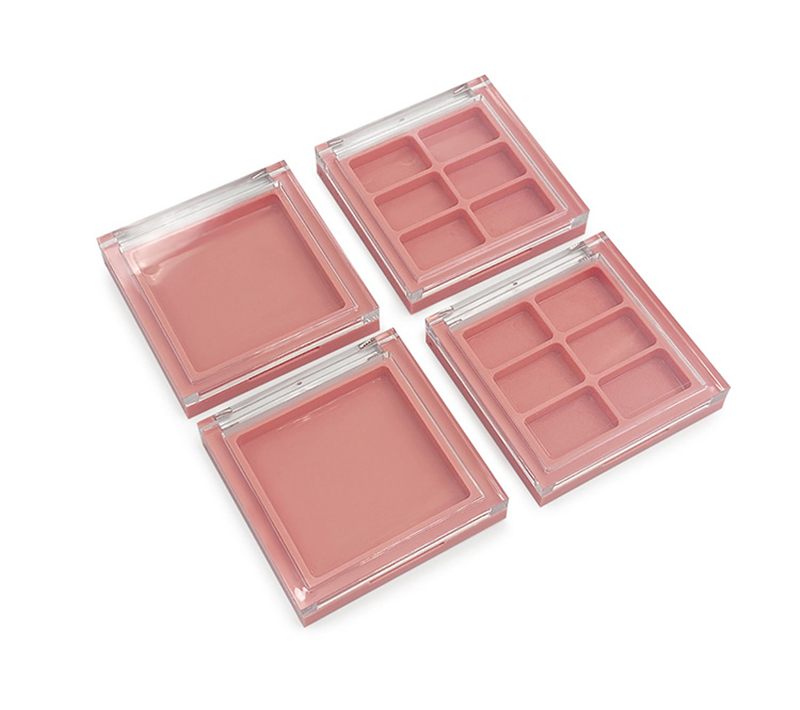 6 Color Eye Shadow Case Packaging Makeup Polychromatic Eye Shadow Plate Empty Square Transparent Plate