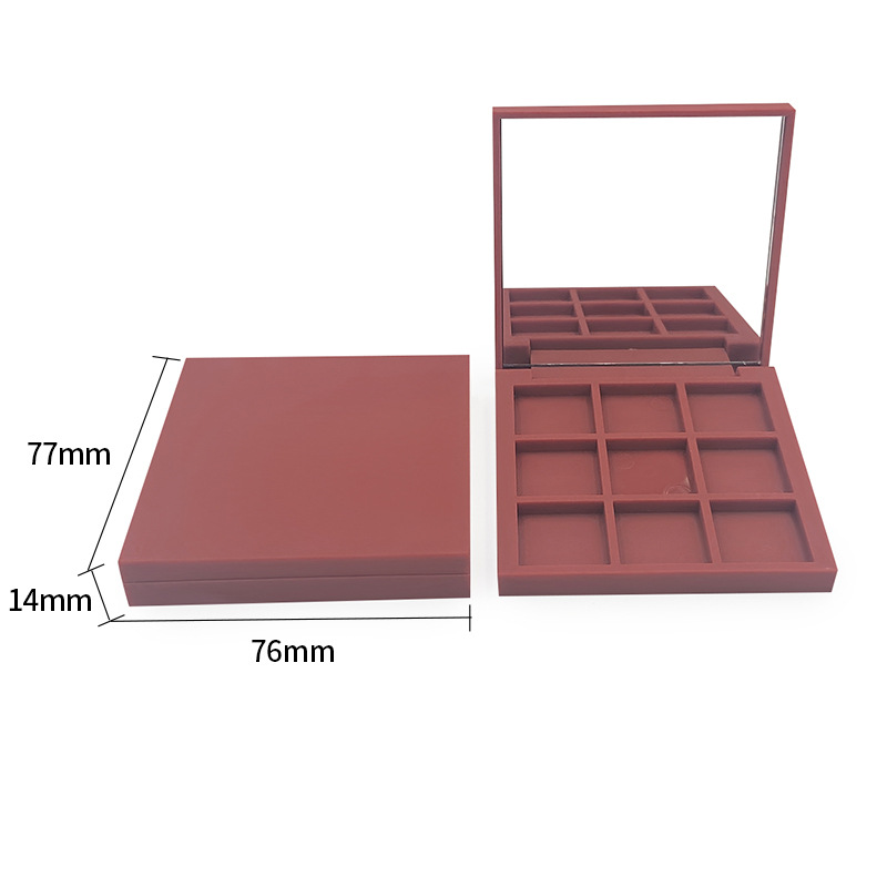 9 Color Brick Red Rye Shadow Plate Multi-color Makeup Cosmetics Empty Plate Packaging