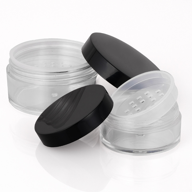 20g 50g Empty Powder Jar Plastic High Quality Loose Powder Sifter Jar Box Pot Cosmetic Container